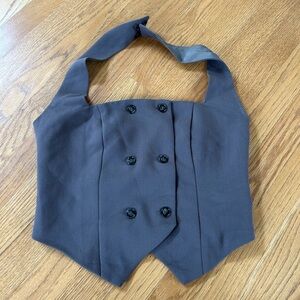 Edikted button up halter top